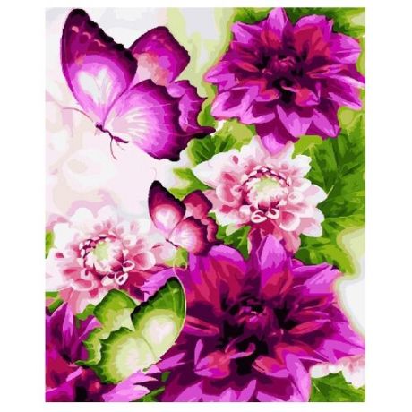 ВанГогВоМне Картина по номерам "Пионовые бабочки", 40х50 см (ZX 20884)