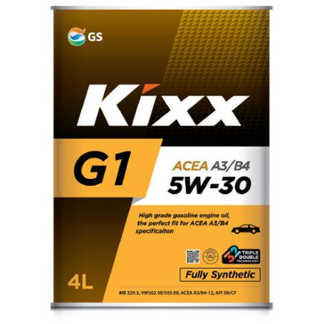 Моторное масло Kixx G1 A3/B4 5W-30 4 л