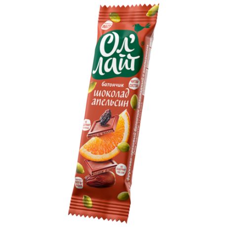 Фруктовый батончик Ол' Лайт шоколад-апельсин 30 г