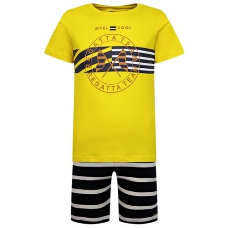 Комплект одежды Mayoral размер 110, желтый/белый/синий