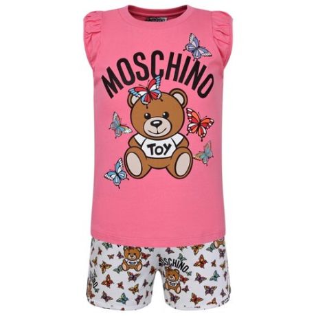 Комплект одежды MOSCHINO размер 104, розовый/белый