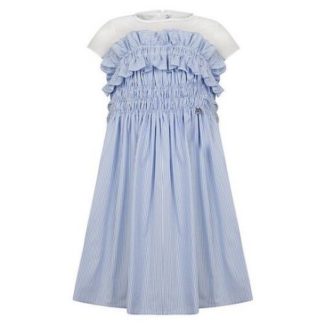 Платье Simonetta размер 140, полоска/белый/голубой
