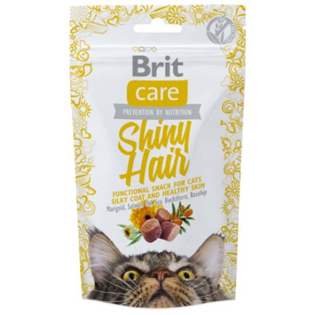 Лакомство для кошек Brit Care Snack Shiny Hair, 50г