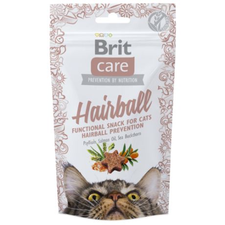 Лакомство для кошек Brit Care Snack Hairball, 50г