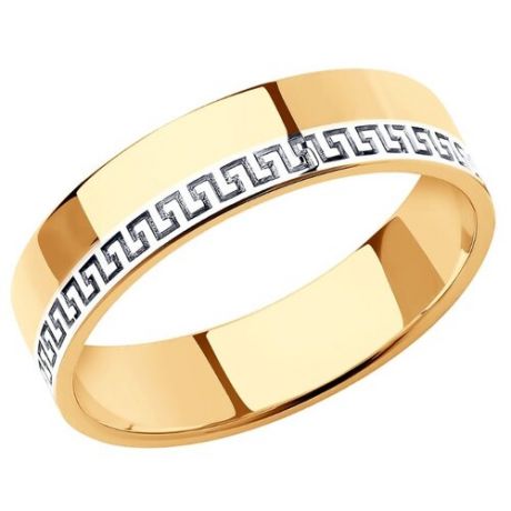 SOKOLOV Обручальное кольцо из комбинированного золота 110167, размер 18