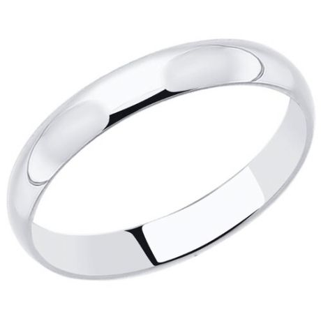 SOKOLOV Классическое обручальное кольцо из белого золота 110062, размер 15.5