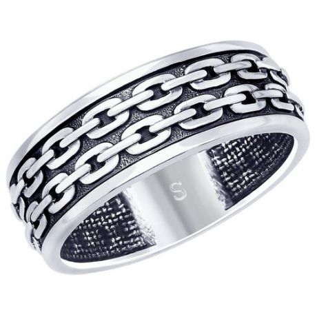 SOKOLOV Кольцо из чернёного серебра 95010120, размер 20