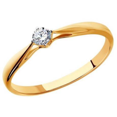 SOKOLOV Помолвочное кольцо из золота с бриллиантом 1011495, размер 16.5