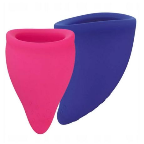 Fun Factory Менструальные чаши Fun Cup Explore Kit: size A & size B розовый/синий 2 шт.