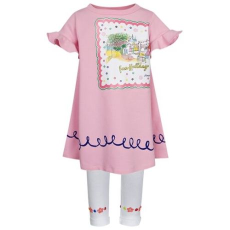 Комплект одежды Simonetta размер 104, розовый/белый