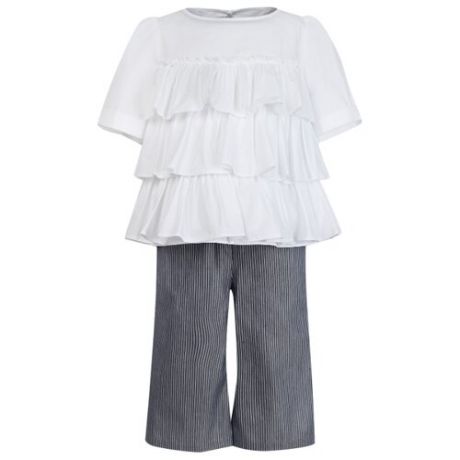 Комплект одежды Simonetta размер 104, белый/серый