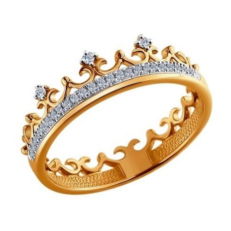 SOKOLOV Кольцо из золота с бриллиантами 1011448, размер 17