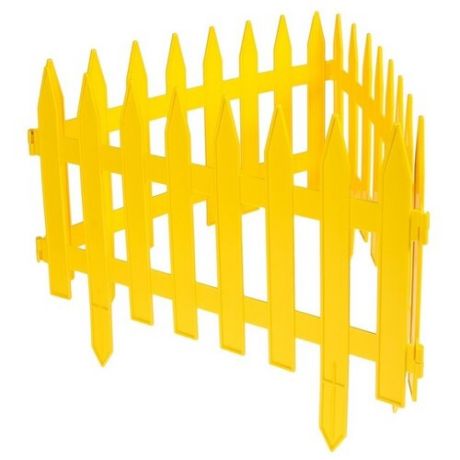 Забор декоративный Гарденпласт GOTIKA, желтый, 1.8 х 0.35 м