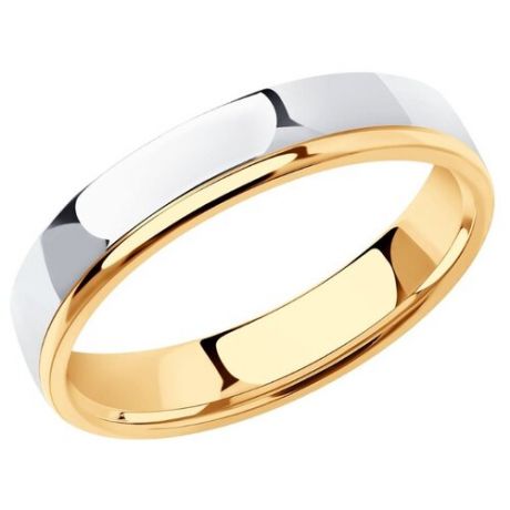 SOKOLOV Обручальное кольцо из комбинированного золота 110156, размер 16