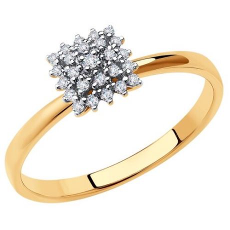 SOKOLOV Кольцо из золота с бриллиантами 1012015, размер 18