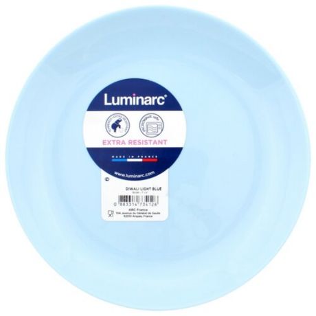 Luminarc P2612СК Тарелка десертная ДИВАЛИ ЛАЙТ БЛЮ 19см голубой