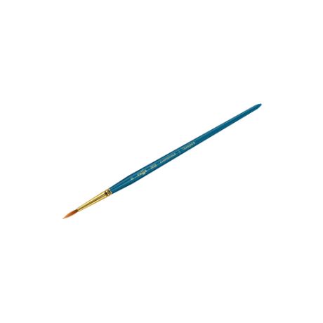 Кисть ГАММА Галерея №6, синтетика, круглая, короткая ручка голубой