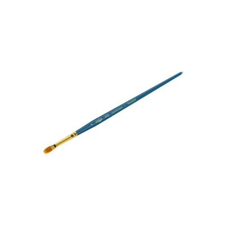 Кисть ГАММА Галерея №4, синтетика, овальная, короткая ручка голубой