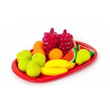 Набор продуктов с посудой Orion Toys Фруктовый десерт 379в2 красный/зеленый/желтый