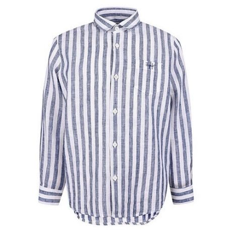 Рубашка Il Gufo размер 128, белый/голубой