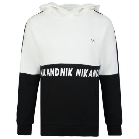 Худи NIK&NIK размер 128, белый/черный