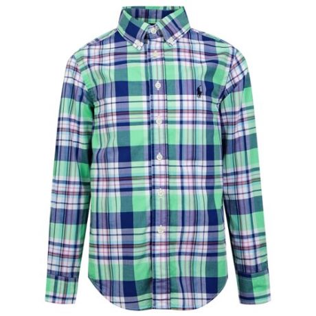 Рубашка Ralph Lauren размер 104, зеленый/синий