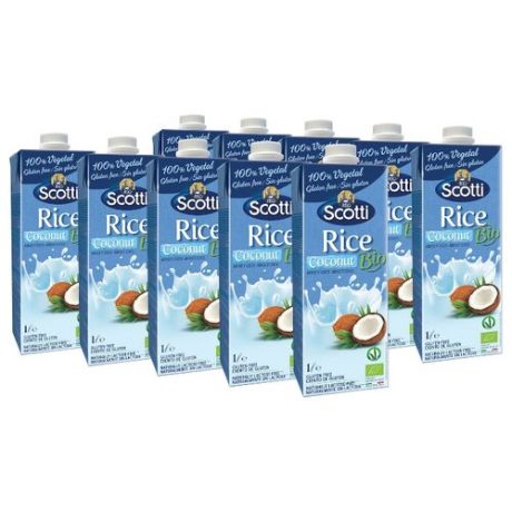 Рисовый напиток Riso Scotti Rice с кокосом 1.1%, 1 л, 10 шт.