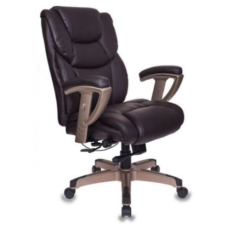 Компьютерное кресло Бюрократ T-9999 для руководителя, обивка: искусственная кожа, цвет: коричневый