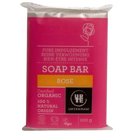 Мыло кусковое Urtekram soap bar Rose, 100 г