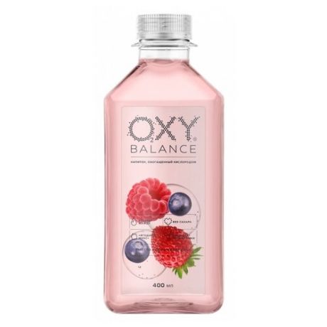 Напиток обогащенный кислородом, Oxy Balance ягодный микс негазированный, ПЭТ, 0.4 л