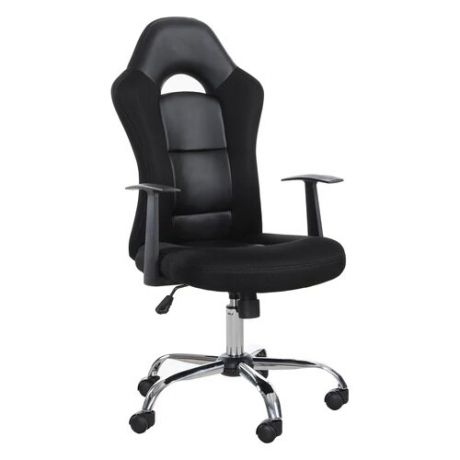 Компьютерное кресло Brabix Fusion EX-560 игровое, обивка: текстиль/искусственная кожа, цвет: черный