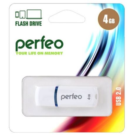 Флешка Perfeo C09 4GB white