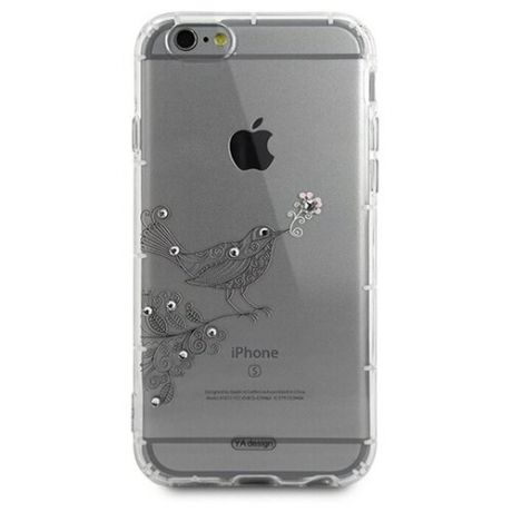 Чехол Pastila силикон+стразы Lux для Apple iPhone 6/6S Соловей