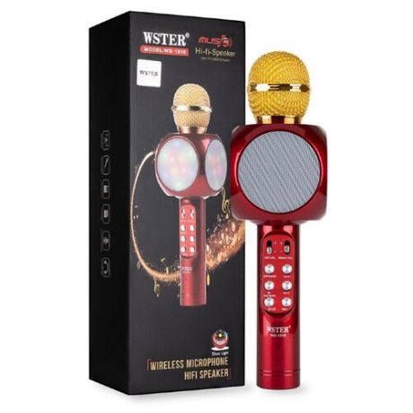 Караоке-микрофон Wster WS-1816 красный