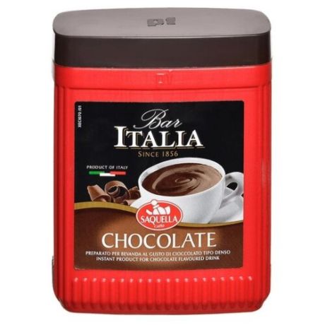 Saquella Bar Italia горячий шоколад Chocolate, пластиковая банка, 400 г