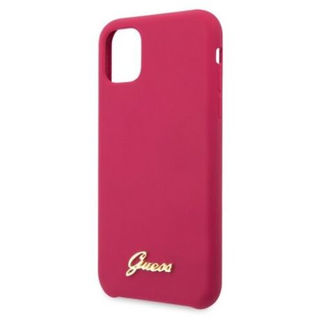 Чехол CG Mobile Guess Silicone collection Gold для Apple iPhone 11 burgundy