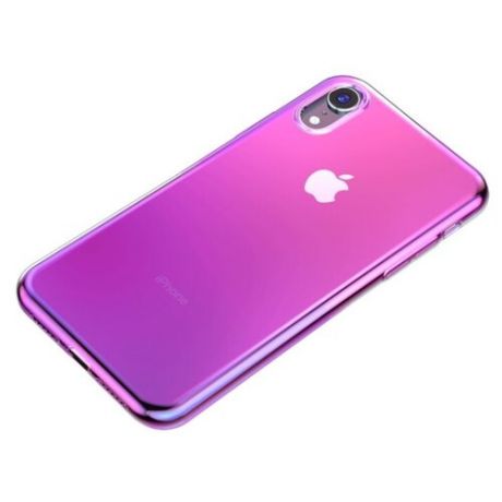 Чехол Baseus Glow Case для Apple iPhone Xr Transparent Pink