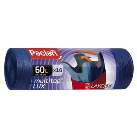 Мешки для мусора Paclan Multitop Lux 60 л (16 шт.) синий