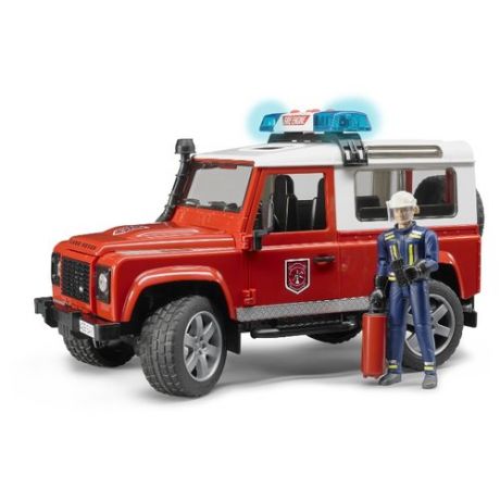 Пожарный автомобиль Bruder Внедорожник Land Rover Defender Station Wagon (02-596) 1:16 28 см красный