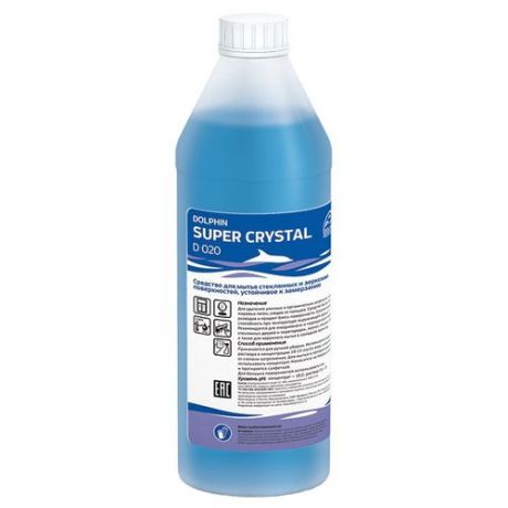 Жидкость Dolphin Super Crystal D 020 для мытья стеклянных и зеркальных поверхностей 1000 мл