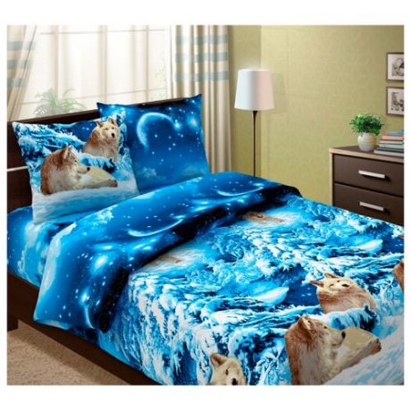 Постельное белье 1.5-спальное Letto B346 70х70 бязь синий