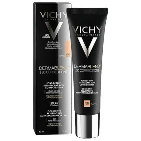 Vichy Тональный крем Dermablend 3D Correction, 30 мл, оттенок: 35 Sand