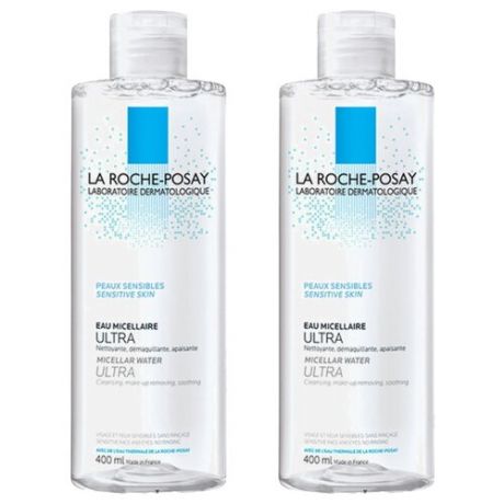 La Roche-Posay мицеллярная вода для чувствительной кожи лица и глаз Ultra Sensitive, 400 мл, 2 шт.