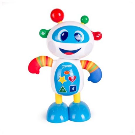 Развивающая игрушка Happy Snail Робот Hoopy белый/голубой