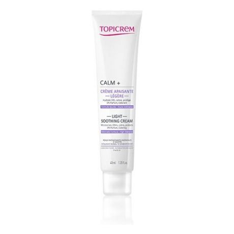 Topicrem Calm+ Light Soothing Cream Легкий успокаивающий крем для лица и шеи, 40 мл