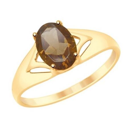 Diamant Кольцо из золота с раухтопазом 51-310-00175-3, размер 17