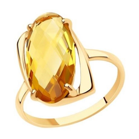 Diamant Кольцо из золота с цитрином 51-310-00803-2, размер 18.5