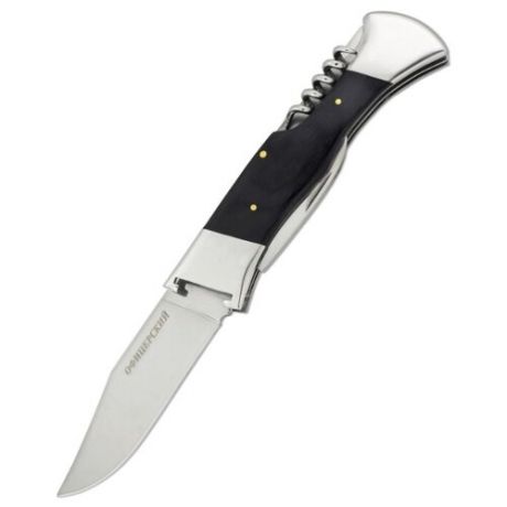 Нож многофункциональный НОЖЕМИР Офицерский C-157B (4 функций) черный/серебристый