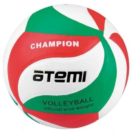 Волейбольный мяч ATEMI Champion зеленый/белый/красный