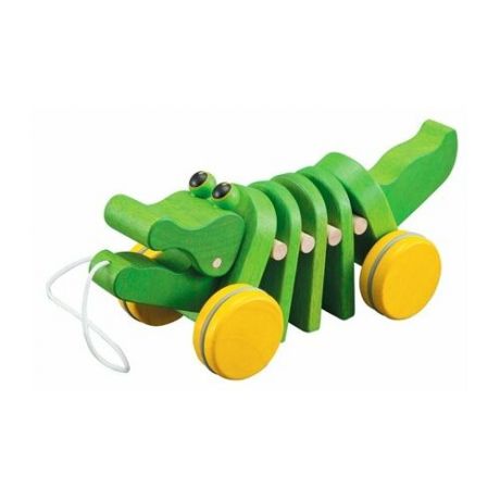 Каталка-игрушка PlanToys Dancing Alligator (5105) со звуковыми эффектами зеленый